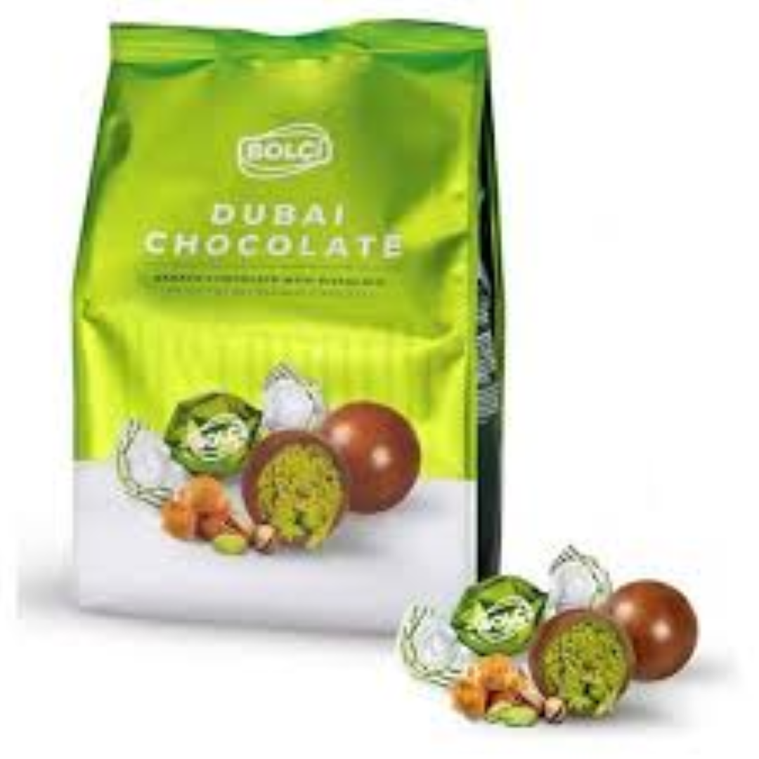 BOLCI PISTACHIO KADAYIF FILLED MILK CHOCOLATE TWIST 120G